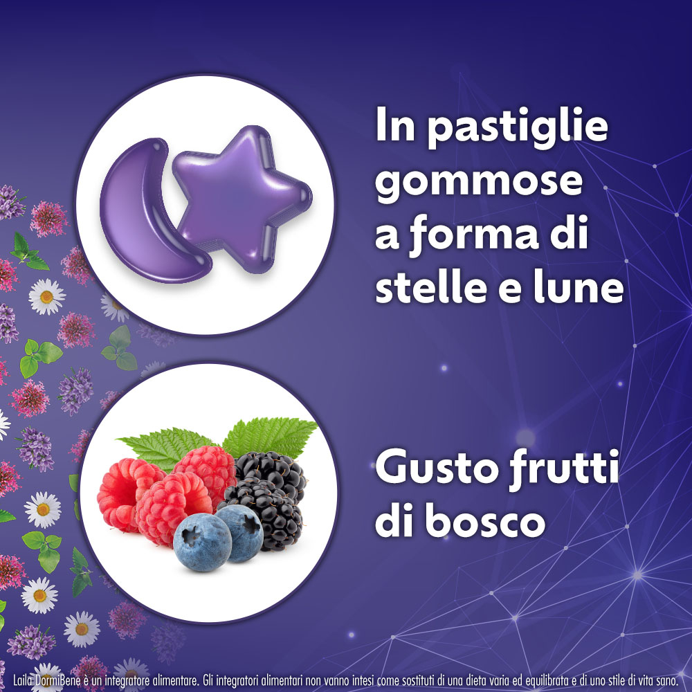Laila DormiBene per il sonno 60 pastiglie gommose -SCADENZA SETTEMBRE 2025 Laila DormiBene per il sonno 60 pastiglie gommose -SCADENZA SETTEMBRE 2025