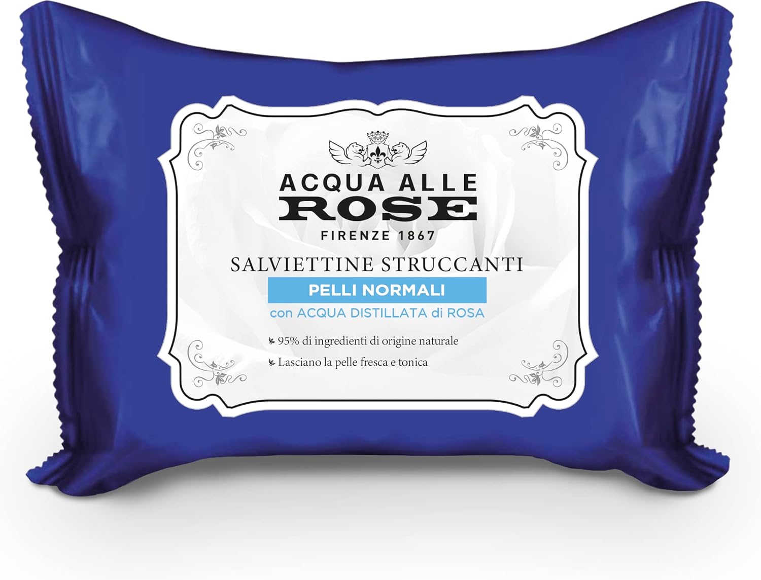 Acqua Alle Rose - 15 Salviettine Rinfrescanti Per Pelli Normali