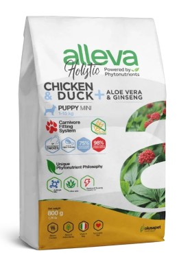 ALLEVA HOLISTIC DOG PUPPY/JUNIOR CHICKEN MINI KG 0.800 - P00219