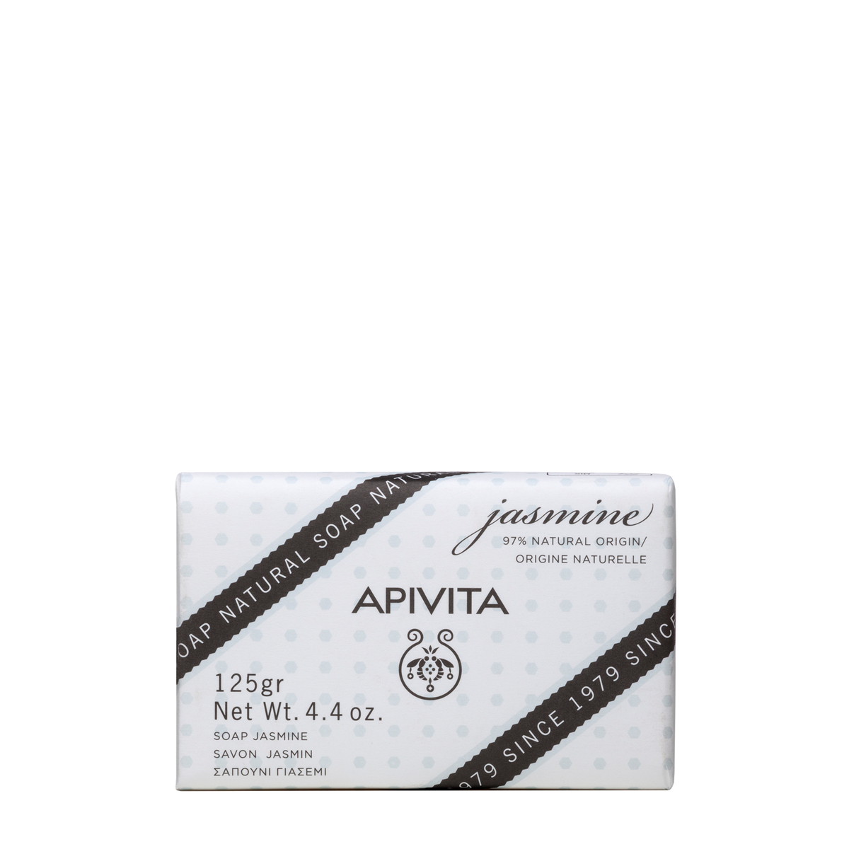 Apivita Natural Soap - Sapone Naturale Solido Con Gelsomino Viso E Corpo 125 g