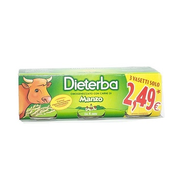 Dieterba Omogenizzato Manzo 3 Vasetti da 80 g Dieterba Omogenizzato Manzo 3 Vasetti da 80 g