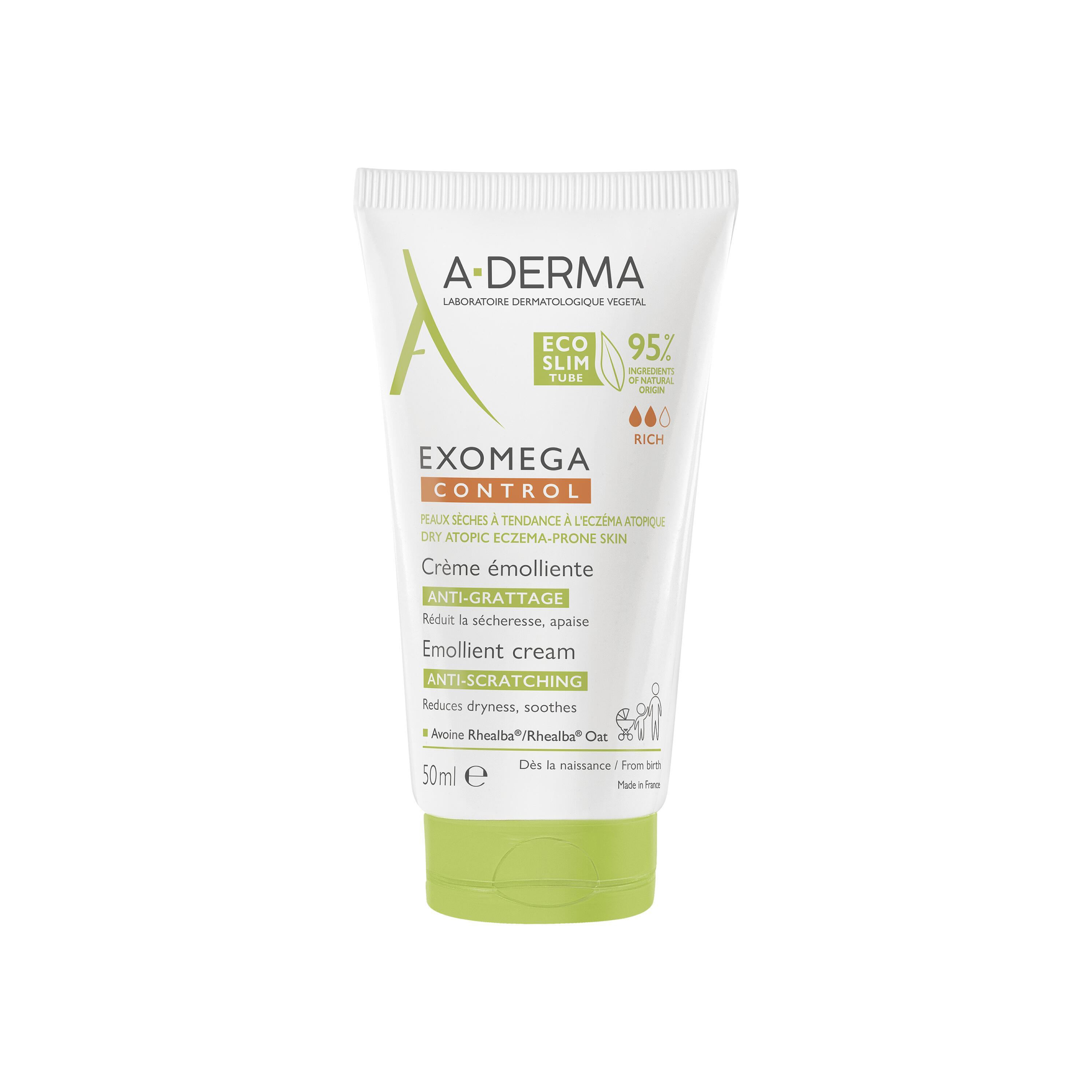 A-Derma Exomega Control - Crema Emolliente Anti-Grattage Per Pelle Secca A Tendenza Atopica 50 ml