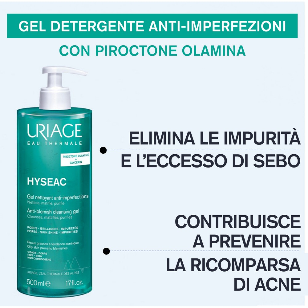 Hyseac Gel detergente anti-imperfezioni per viso e corpo - 500ML Hyseac Gel detergente anti-imperfezioni per viso e corpo - 500ML