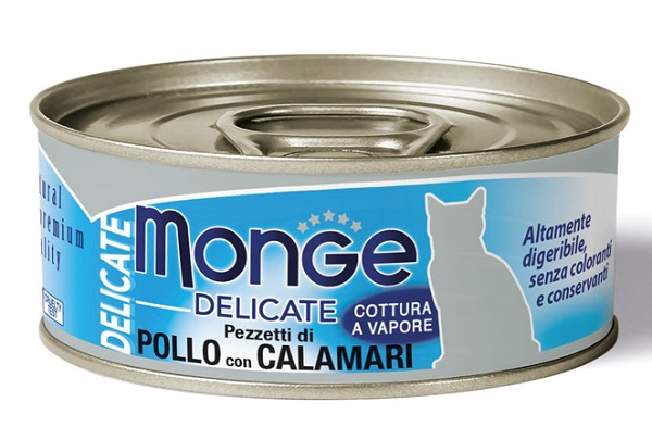 MONGE DELIC POLLO/CALAMARI 80G