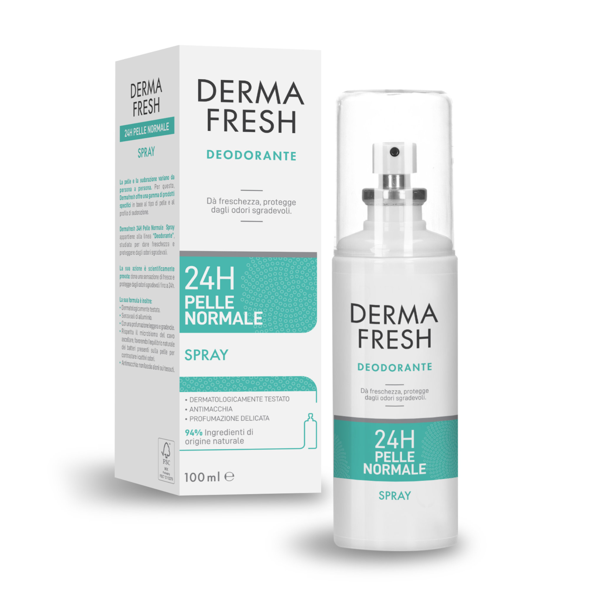 Dermafresh 24H Pelle Normale - Deodorante Spray 100 ml