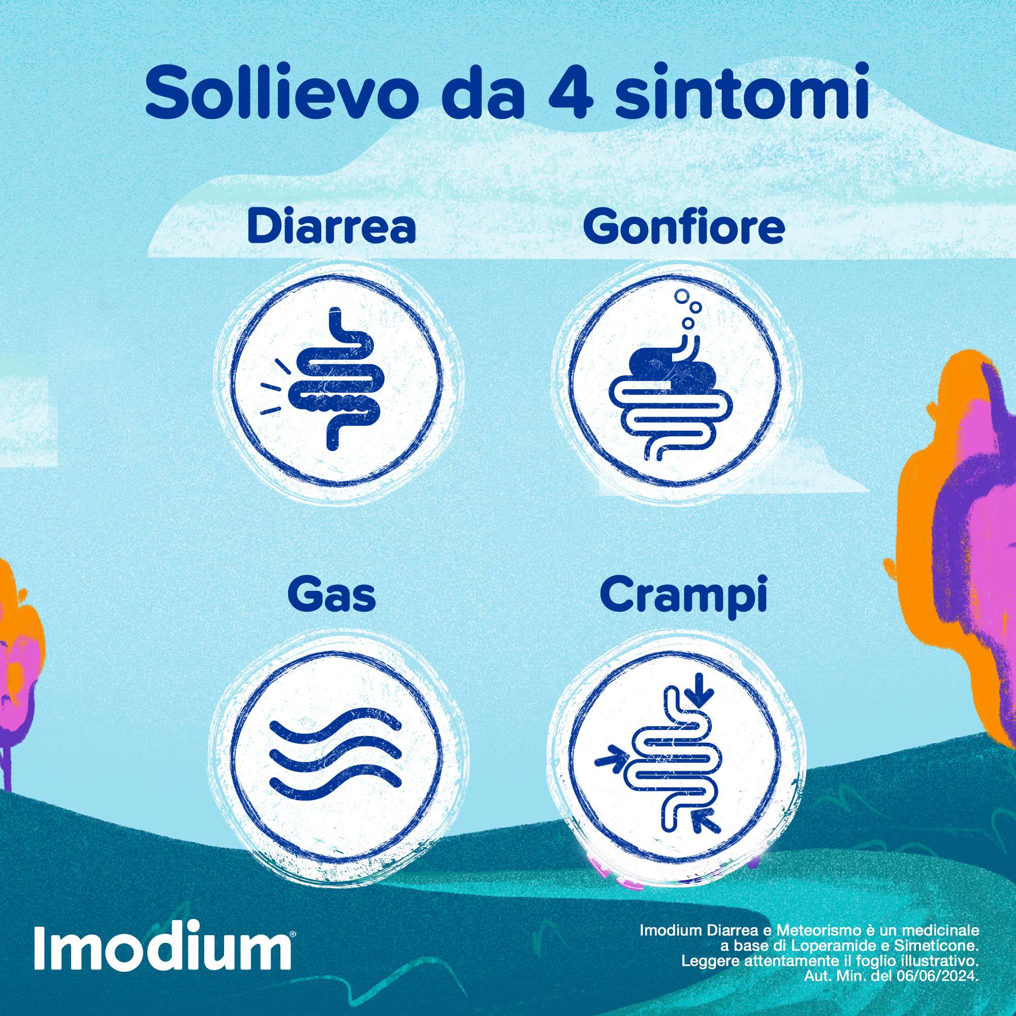 Imodium Diarrea e Meteorismo 12 Compresse