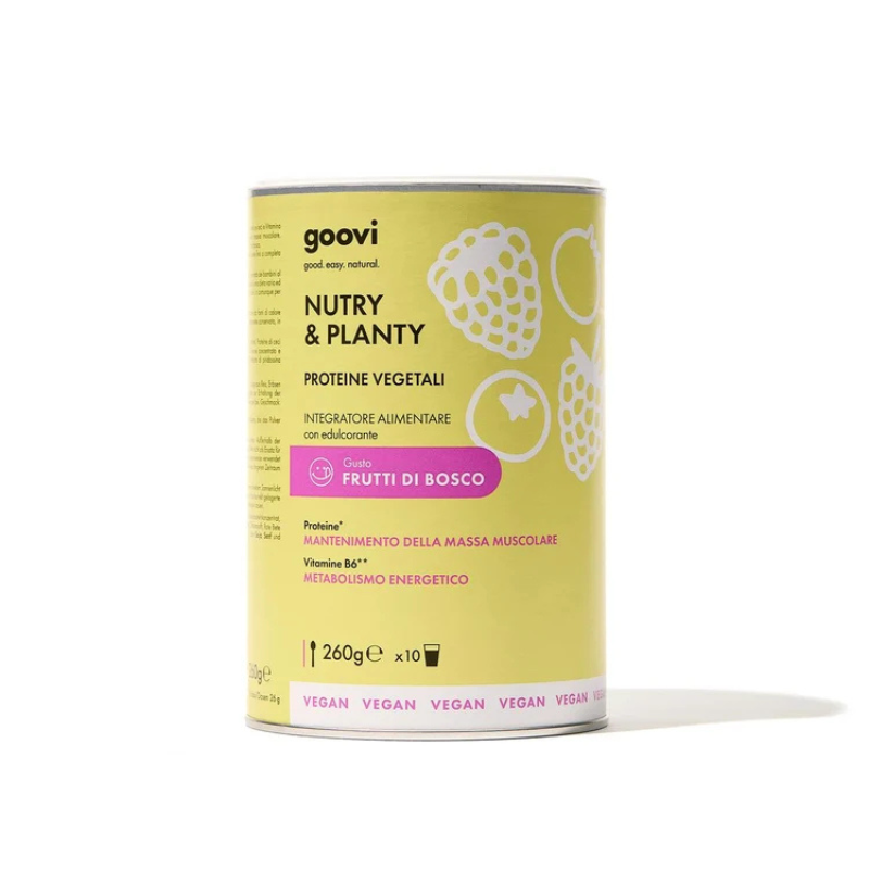 Goovi Nutry & Planty Gusto Frutti Di Bosco - Proteine Vegetali In Polvere 260 g