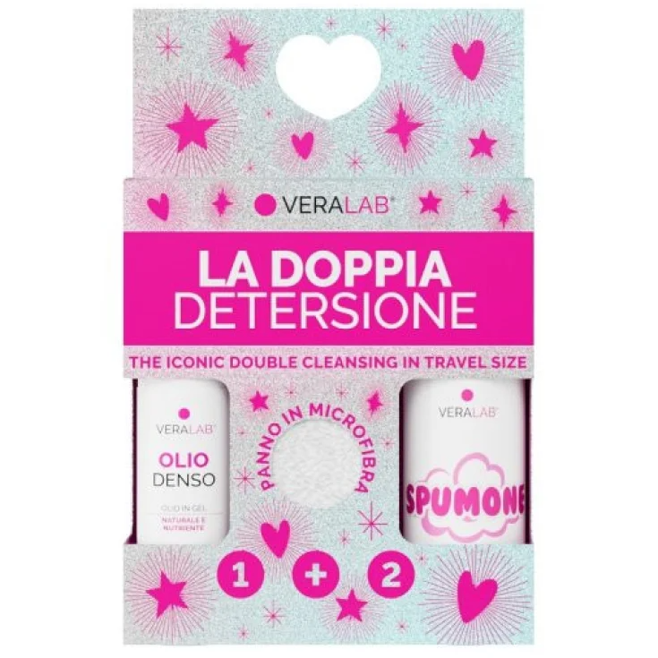 VERALAB Kit Doppia Detersione Travel Size Olio Denso e Spumone