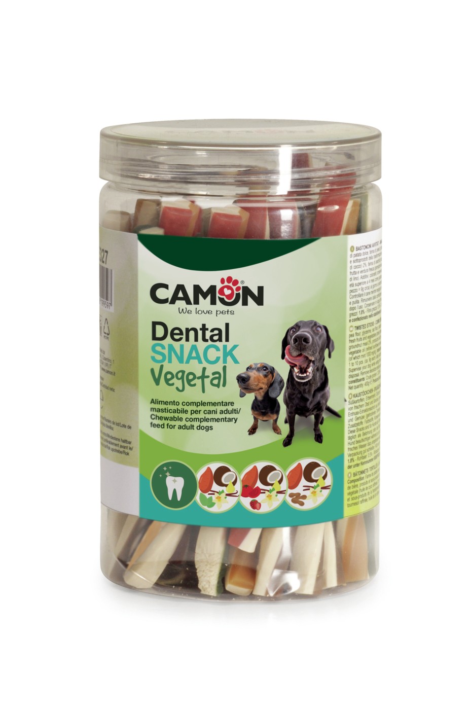 CAMON CANE SNACK DENTAL VEGETALE TWISTED STICKS PATATA 150G