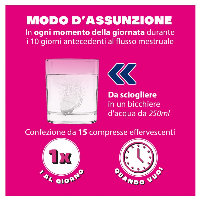 Buscofen Premestruale Integratore Alimentare - a Base Di Magnesio, Vitamina B6, Vitamina E e Calcio, per i Giorni Prima Del Ciclo 15 Compresse Effervescenti Buscofen Premestruale Integratore Alimentare - a Base Di Magnesio, Vitamina B6, Vitamina E e Calcio, per i Giorni Prima Del Ciclo 15 Compresse Effervescenti
