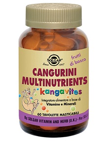Solgar Cangurini Multinutrients Integratore Vitamine 60 Tavolette Masticabili