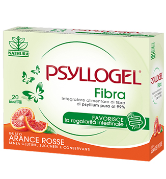 Psyllogel Fibra - Integratore per il benessere intestinale - Arancia rossa - 20 Bustine