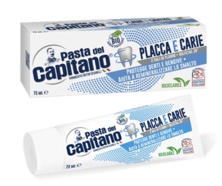 PASTA DEL CAPITANO DENTIFRICIO PLACCA E CARIE 100ML PASTA DEL CAPITANO DENTIFRICIO PLACCA E CARIE 100ML