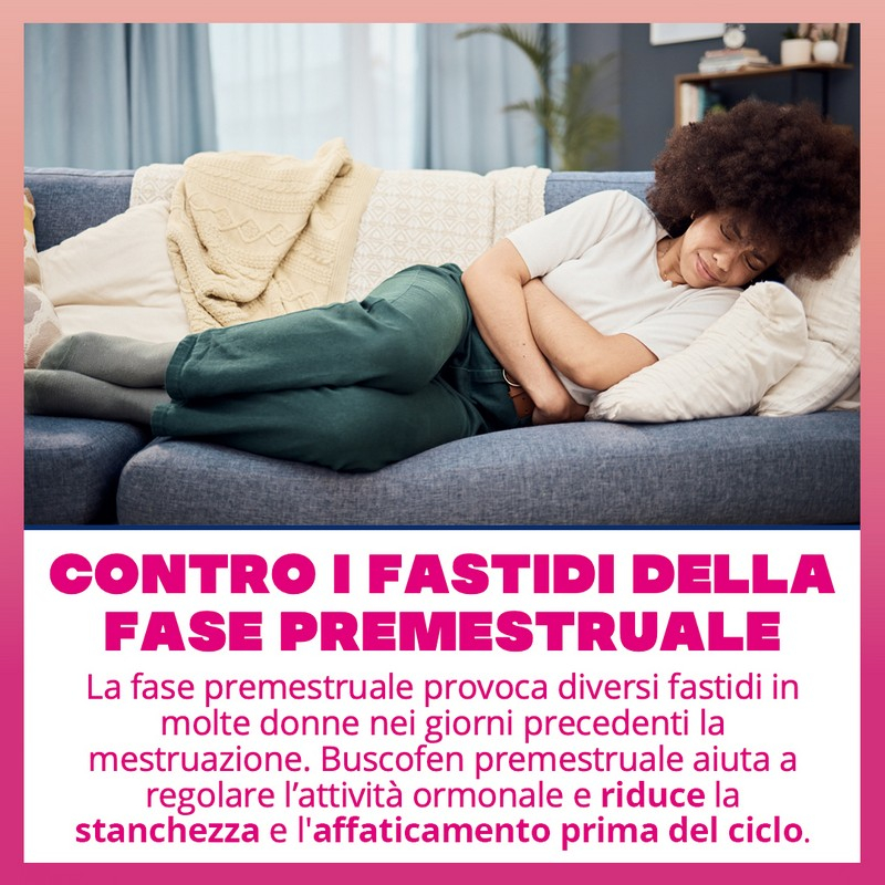Buscofen Premestruale Integratore Alimentare - a Base Di Magnesio, Vitamina B6, Vitamina E e Calcio, per i Giorni Prima Del Ciclo 15 Compresse Effervescenti Buscofen Premestruale Integratore Alimentare - a Base Di Magnesio, Vitamina B6, Vitamina E e Calcio, per i Giorni Prima Del Ciclo 15 Compresse Effervescenti