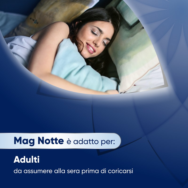 Mag Notte, Integratore a Base di Melatonina, Magnesio e Griffonia per Dormire Bene, Favorire il Rilassamento e Qualità del Sonno, Gusto Agrumi e Camomilla Mag Notte, Integratore a Base di Melatonina, Magnesio e Griffonia per Dormire Bene, Favorire il Rilassamento e Qualità del Sonno, Gusto Agrumi e Camomilla