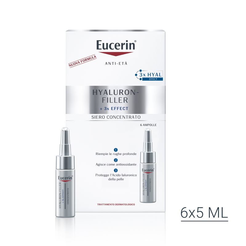 Eucerin Hyaluron-Filler Siero Conc viso Antirughe 6 Fiale Eucerin Hyaluron-Filler Siero Conc viso Antirughe 6 Fiale