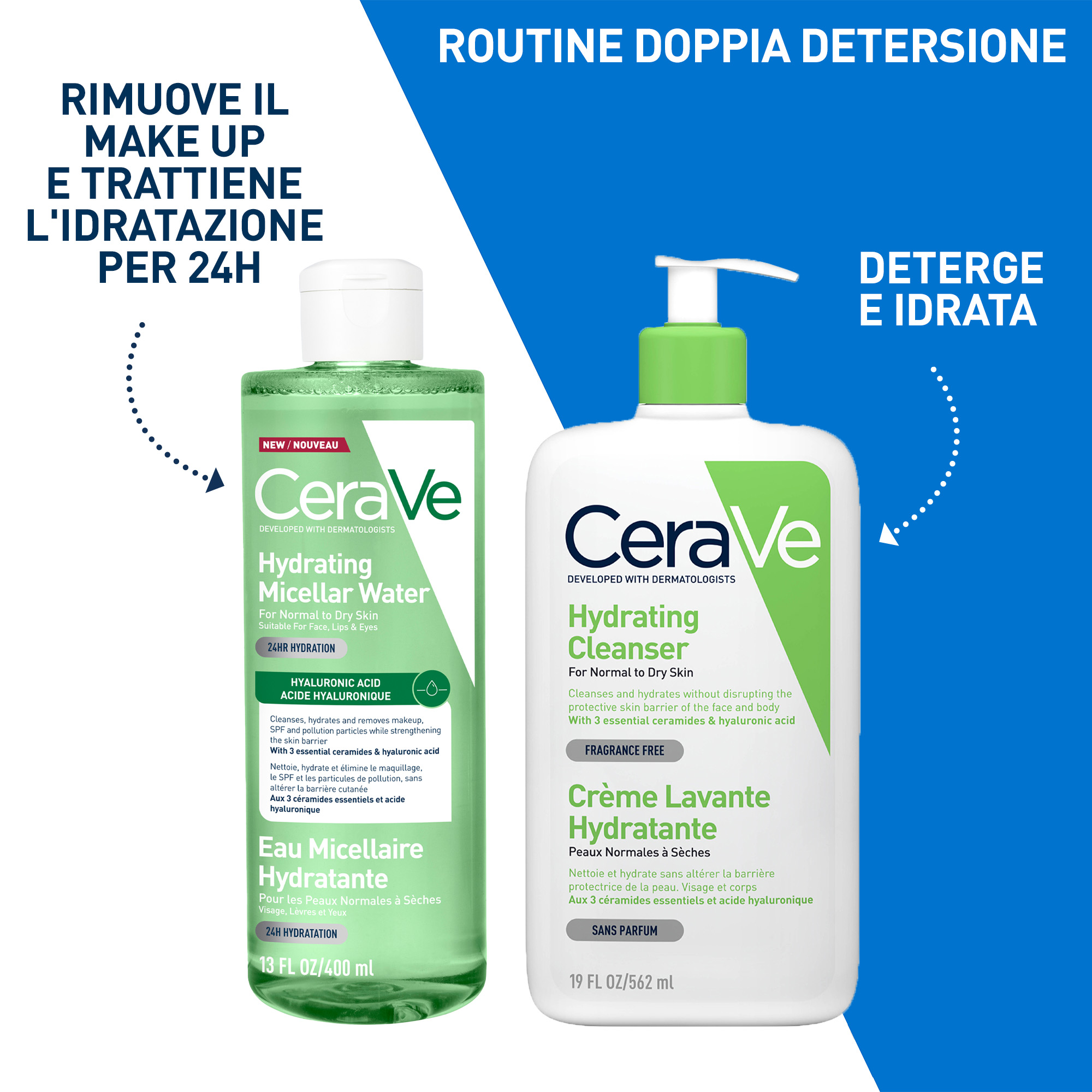 CeraVe - Acqua Micellare Idratante Per Pelle Normali A Secche 400 ml