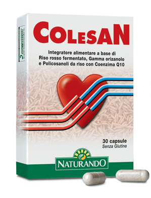 Colesan integratore alimentare utile per il controllo del colesterolo 30 capsule Colesan integratore alimentare utile per il controllo del colesterolo 30 capsule