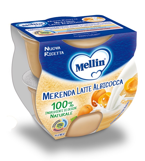 Mellin Merenda Latte E Albicocca 2 x 100 g Mellin Merenda Latte E Albicocca 2 x 100 g