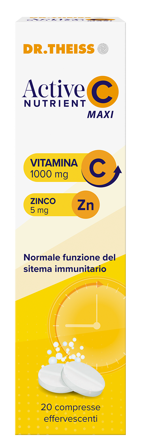 Dr Theiss - Active Nutrient C Maxi 20 Compresse Effervescenti - Integratore Per Le Difese Immunitarie