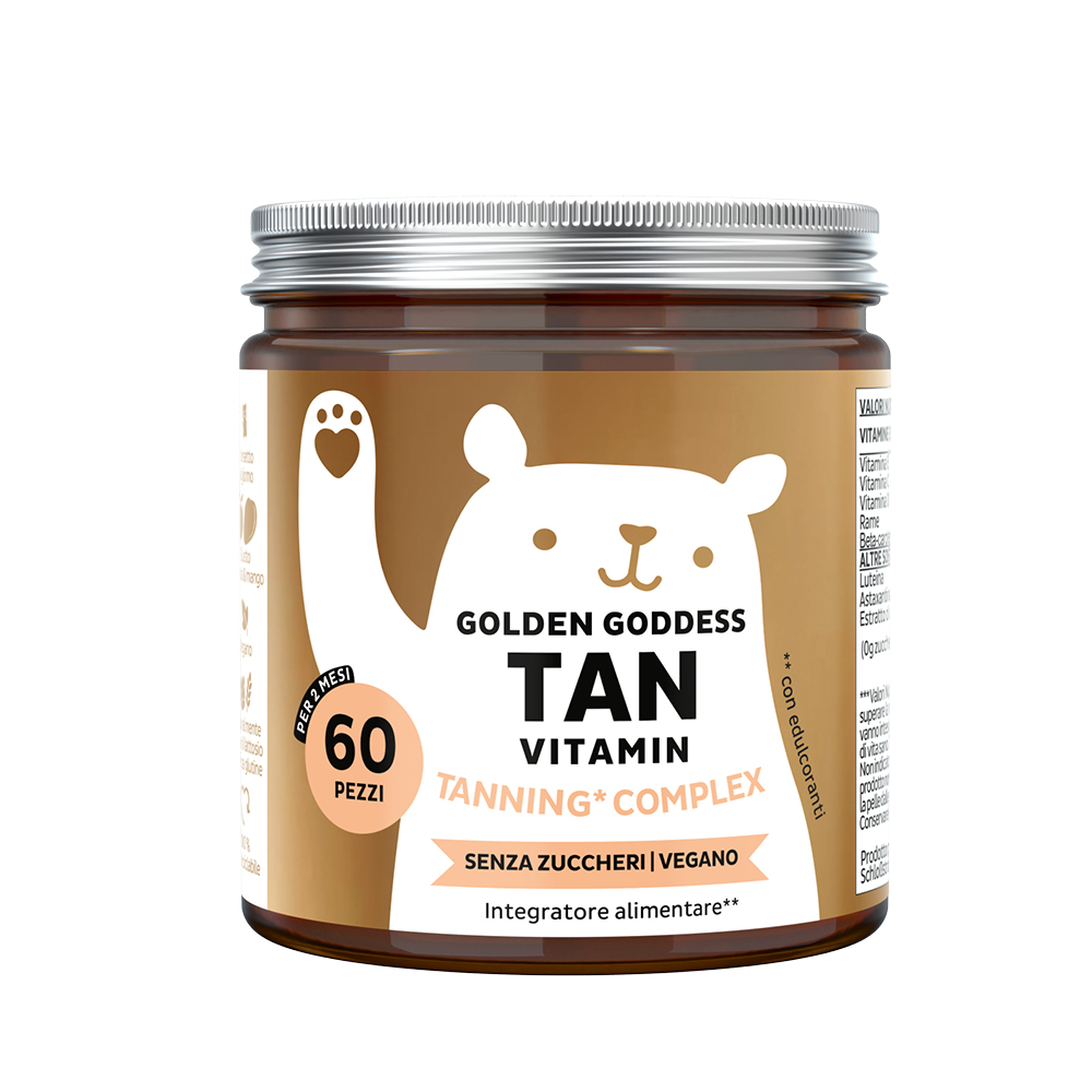 Bears With Benefits - Golden Goddess Tan Vitamin 60 Orsetti - Integratore Per L'Abbronzatura
