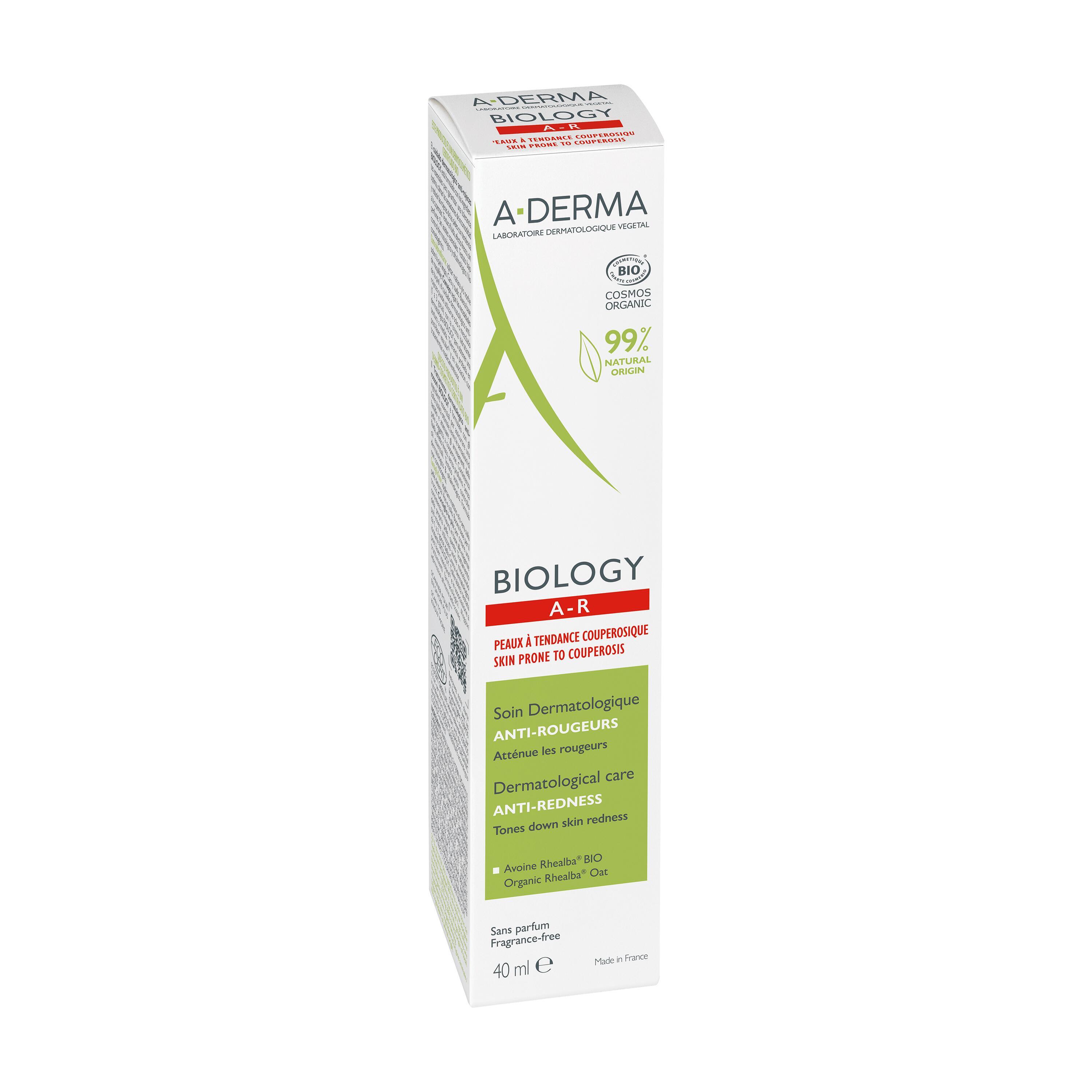 A-Derma Biology AR - Trattamento Dermatologico Anti-Rossori Per Pelle Couperose 40 ml