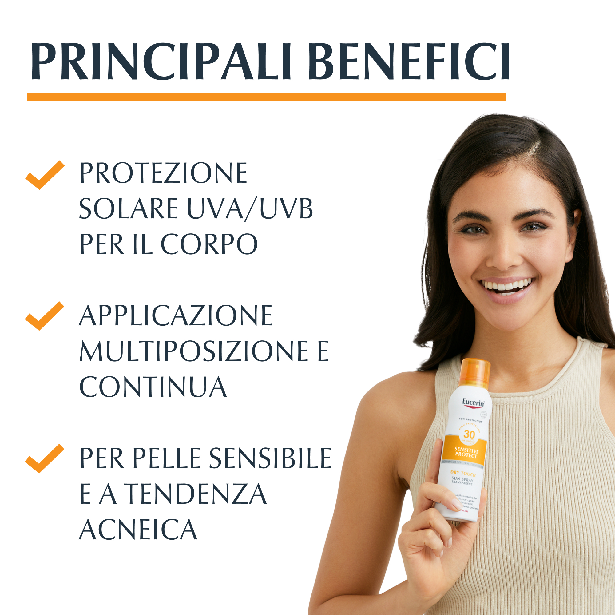 Eucerin Sun Spray Solare Corpo Tocco Secco SPF30 200mL Eucerin Sun Spray Solare Corpo Tocco Secco SPF30 200mL