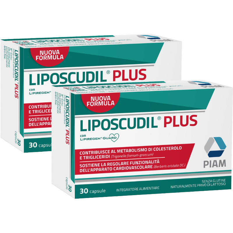 Liposcudil Plus - Integratore Per Il Colesterolo Promo Bipack 30 + 30 Capsule
