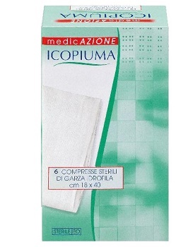Icopiuma Compresse Sterili di Garza Idrofila 18x40 cm 6 Pezzi