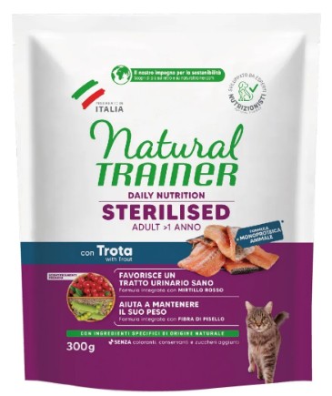 TRAINER NATURAL GATTO STERILISED TROTA 300GR