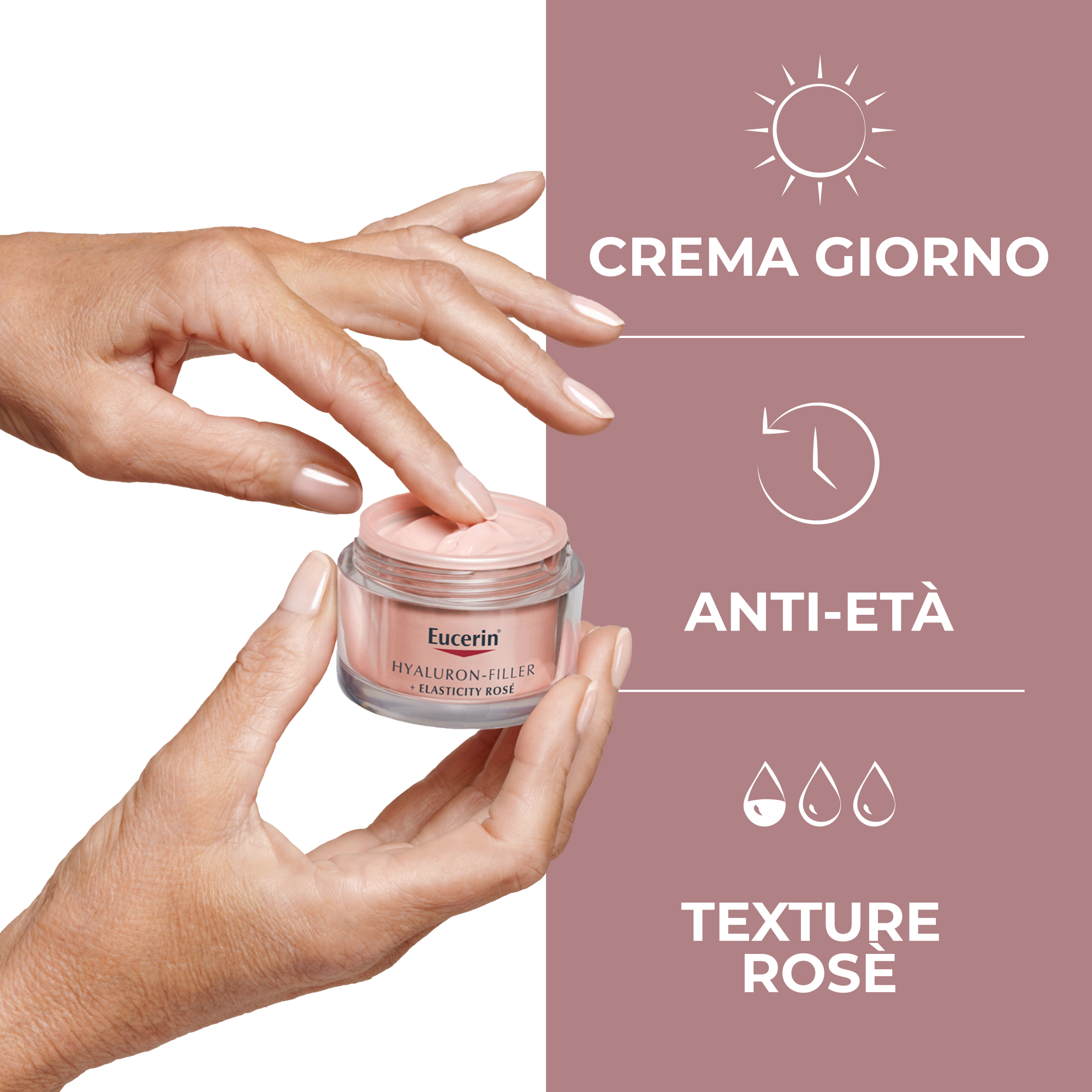 EUCERIN HYALURON - FILLER + ELASTICITY -  CREMA GIORNO ROSE SPF 30
