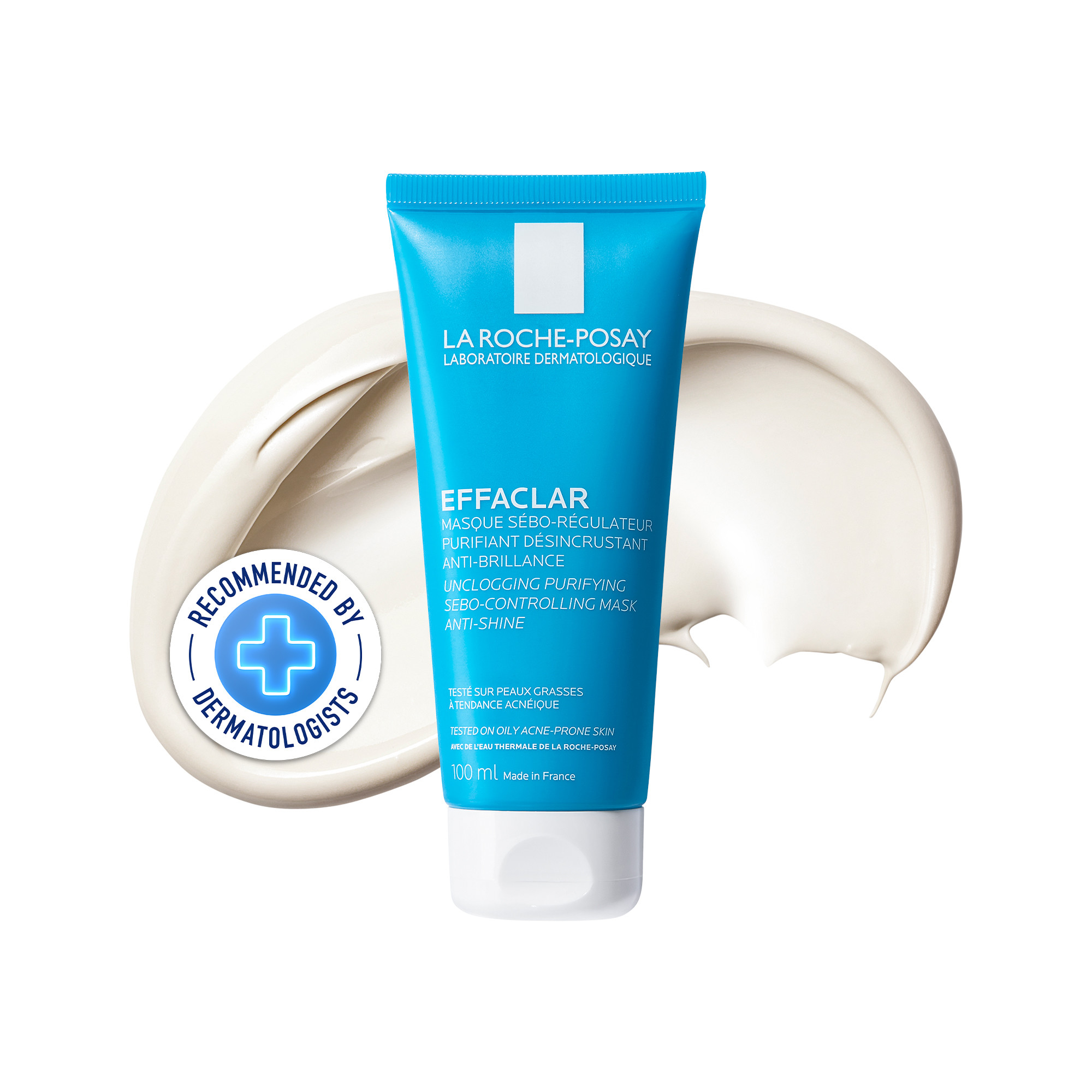 La Roche-Posay Effaclar - Maschera Sebo-Regolatrice Viso Per Pelle Mista, Grassa O A Tendenza Acneica 100 ml