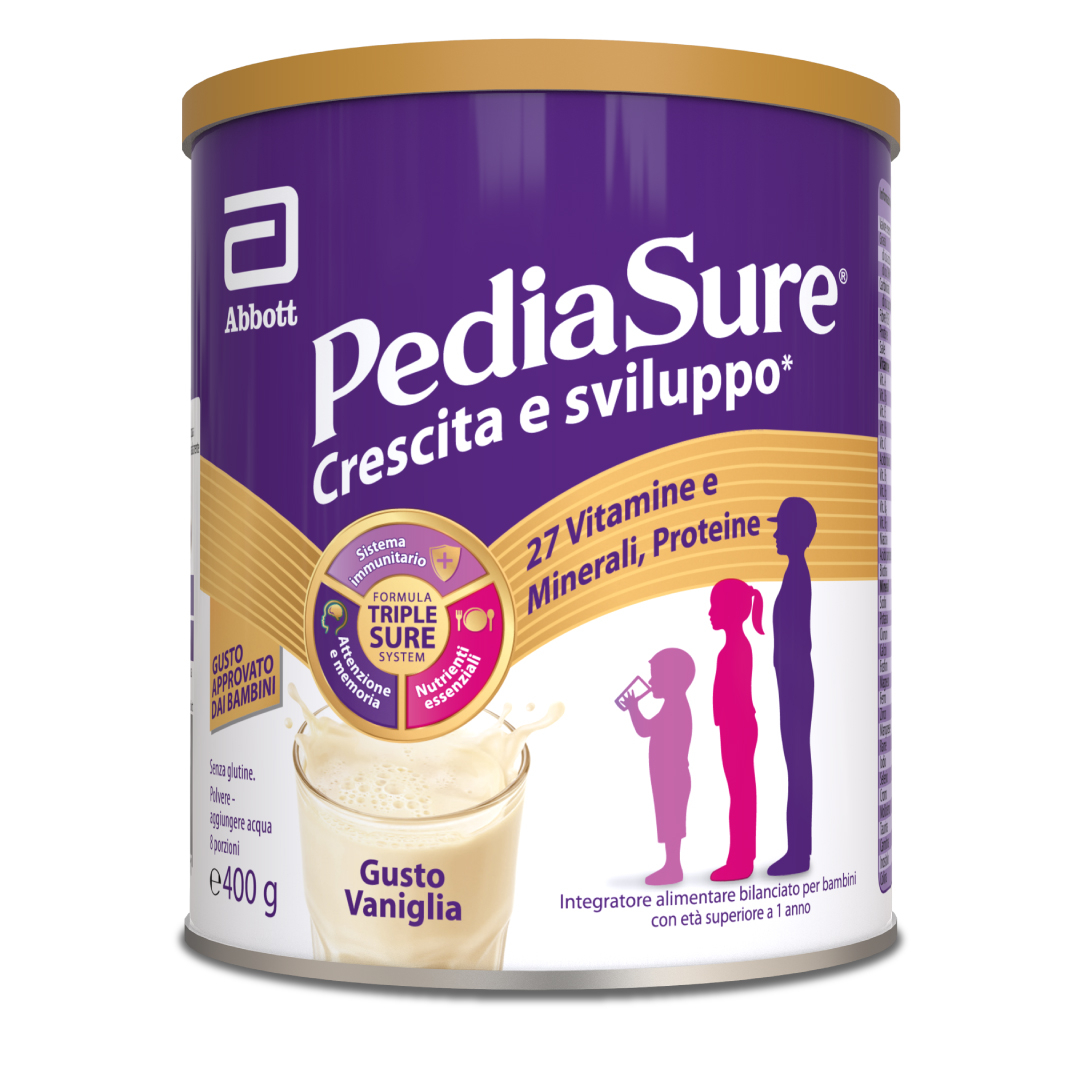 Pediasure Crescita E Sviluppo Integratore Multivitaminico Per Bambini Formato 400g Gusto Vaniglia