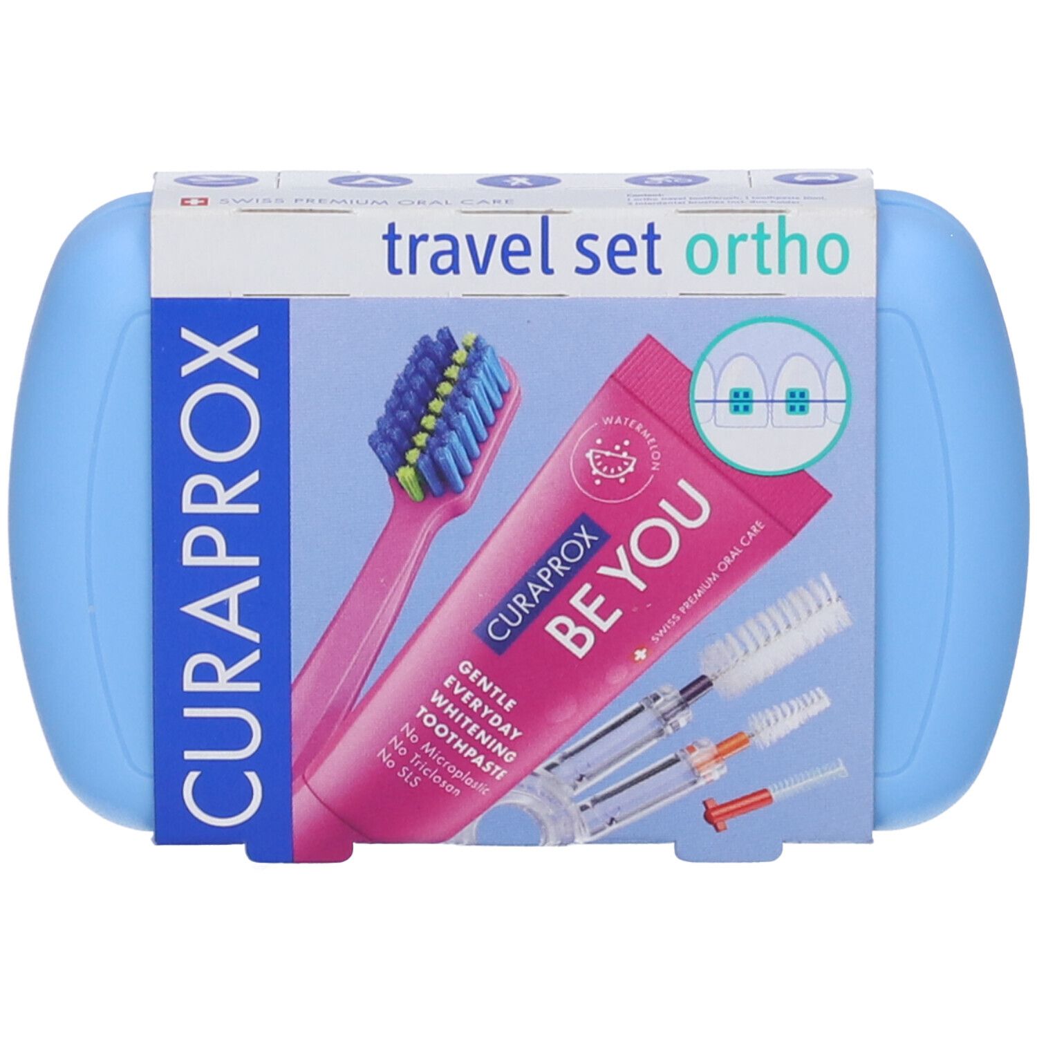 CURAPROX TRAVEL SET ORTHO BLUE