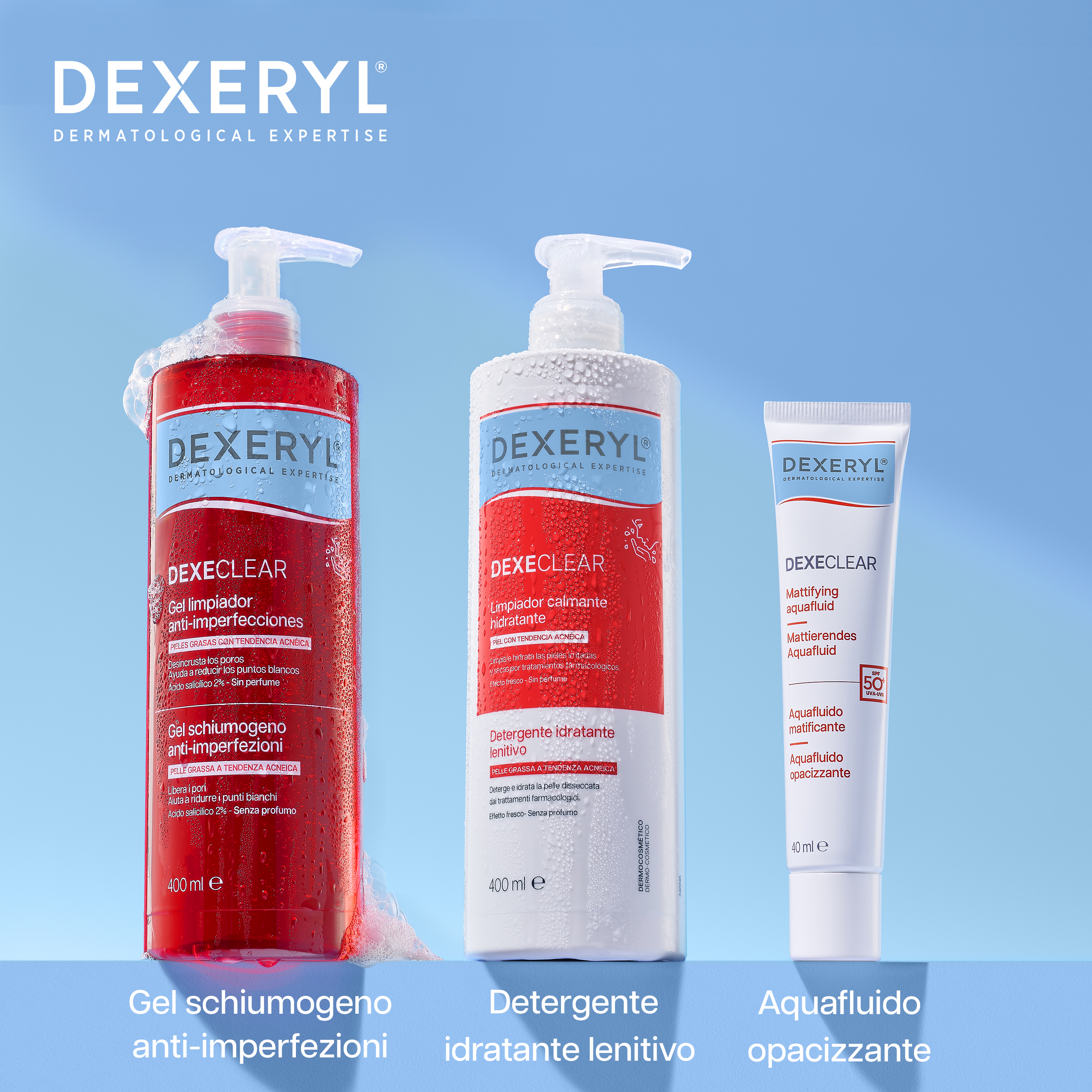 Dexeryl Dexeclear - Detergente Idratante Lenitivo Per Pelle Grassa E A Tendenza Acneica 400 ml