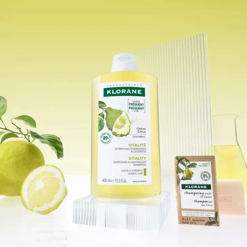 Klorane - Shampoo Energizzante Al Cedro Per Capelli Da Normali A Grassi 100 ml