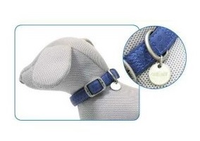 CROCI COLLARE MYLORD SIMILPELLE REGOLABILE BLU 20MMx35/50CM (REF. C5080779)