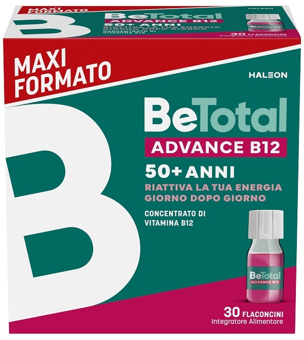 Be-Total Advance B12 Integratore alimentare Vitamina B12 Vitamina B Zinco 30 Flaconcini