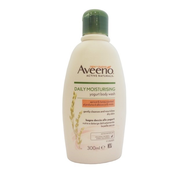 Aveeno Daily Moisturizing Bagno Doccia allo Yogurt Profumo Abicocca e Miele 300 ml