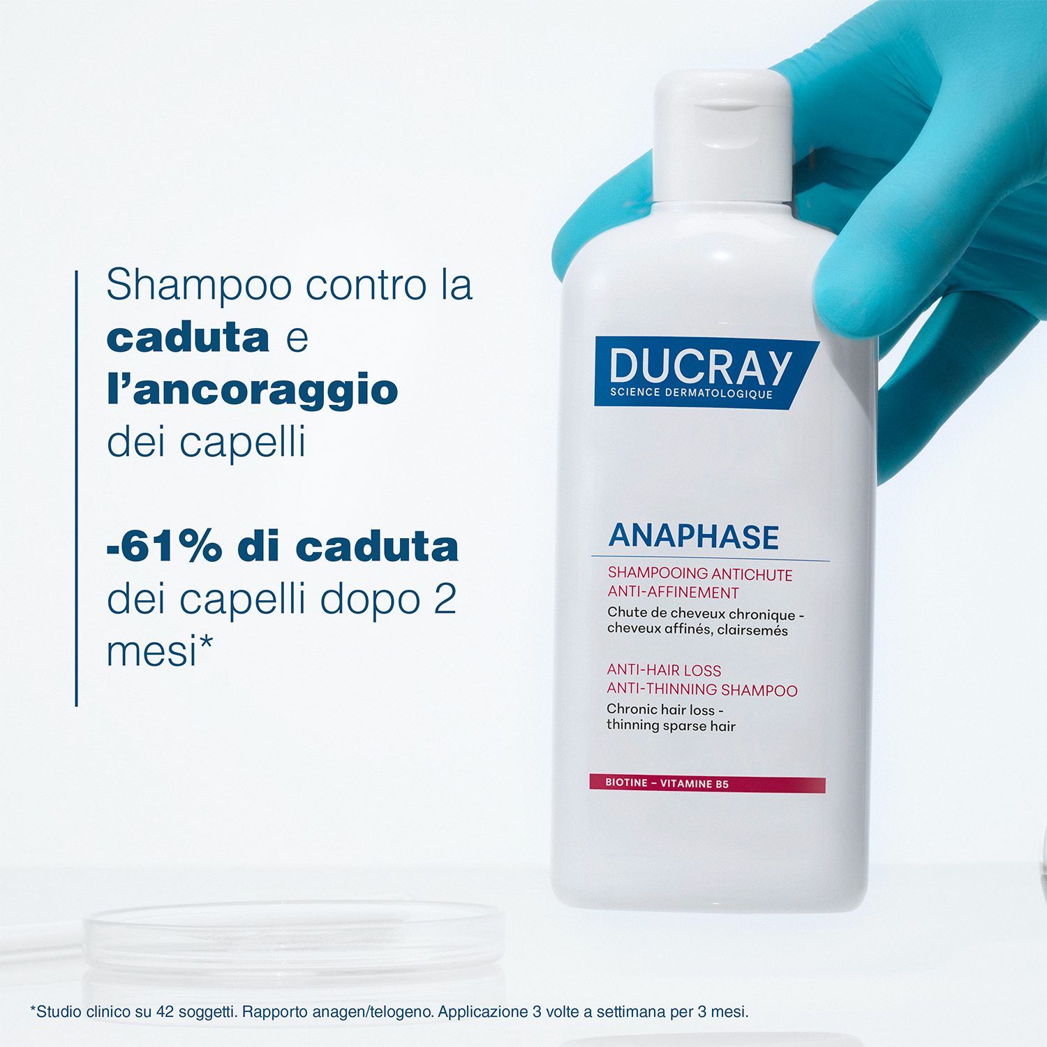 Ducray Anaphase - Shampoo Contro La Caduta E L'Ancoraggio Dei Capelli 200 ml