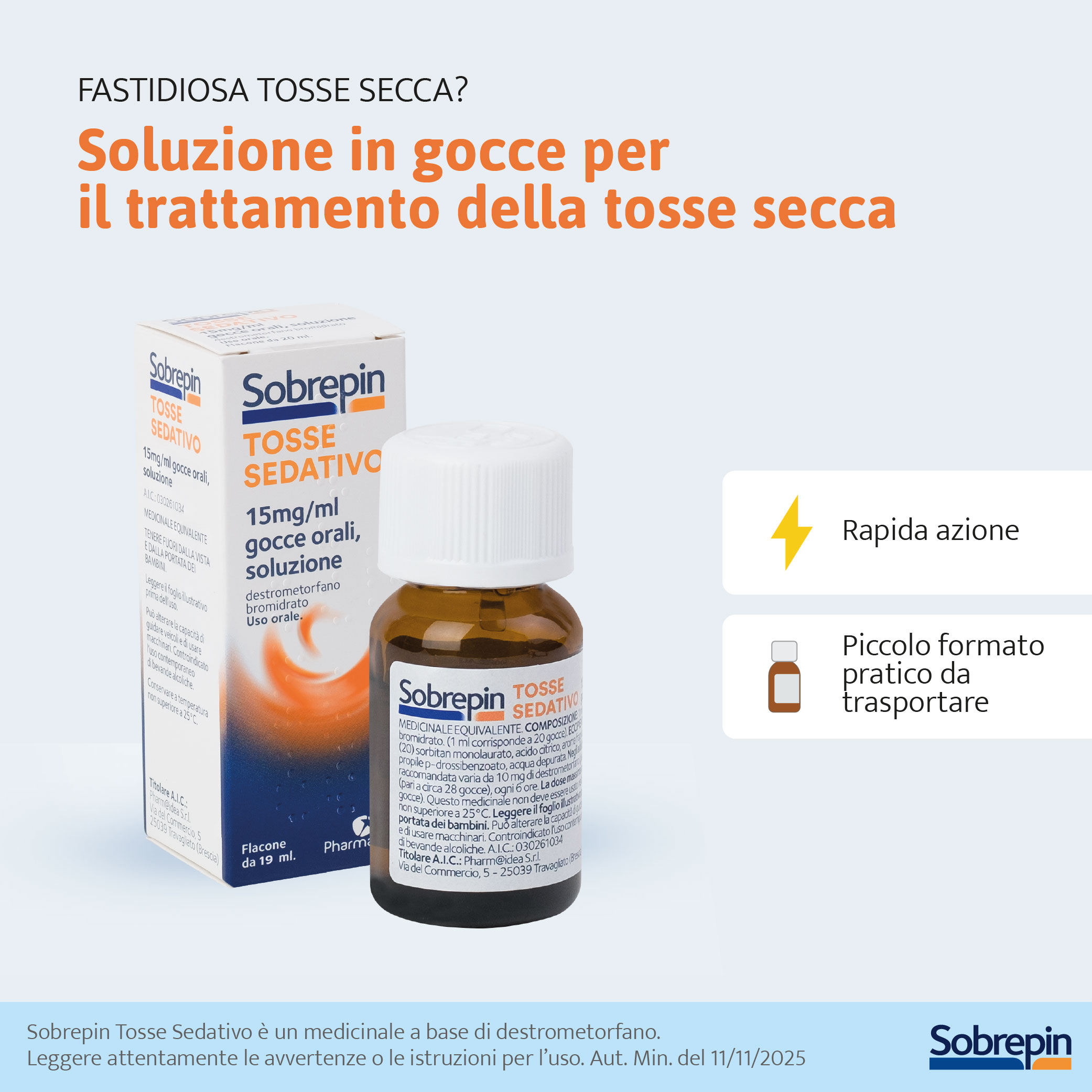 Sobrepin Tosse Secca Sedativo Soluzione Orale 19ML