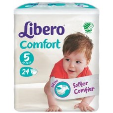 Libero Comfort Pannolini Taglia 5 Maxi 10-16 kg 24 Pezzi