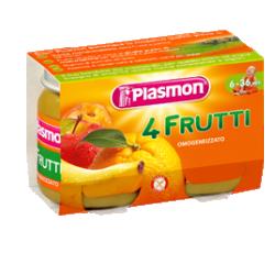 Plasmon Omogenizzato 4 Frutti 2 vasetti da 104 g Plasmon Omogenizzato 4 Frutti 2 vasetti da 104 g