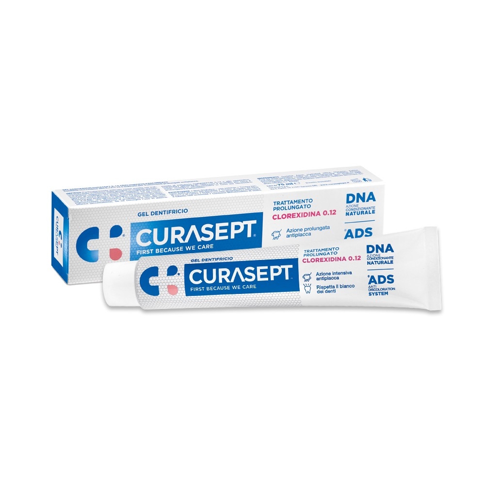 Curasept ADS Dentifricio 0,12% Cloredixina Trattamento Prolungato + DNA 75 ml  Curasept ADS Dentifricio 0,12% Cloredixina Trattamento Prolungato + DNA 75 ml