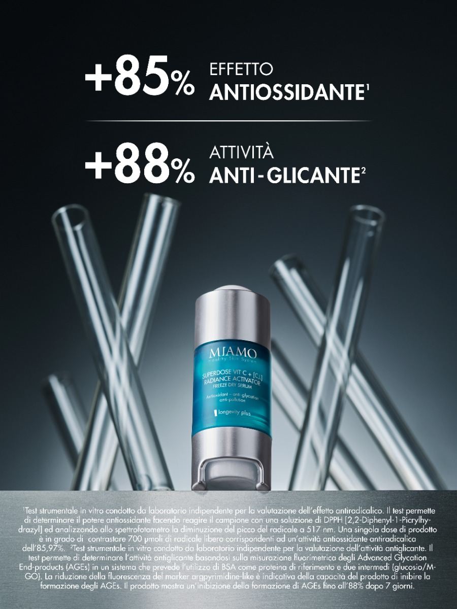 Miamo - Superdose Vit C + [C,L] Radiance Activator - Siero Antiossidante, Antiglicante E Anti-Inquinamento 3 Da 5 ml