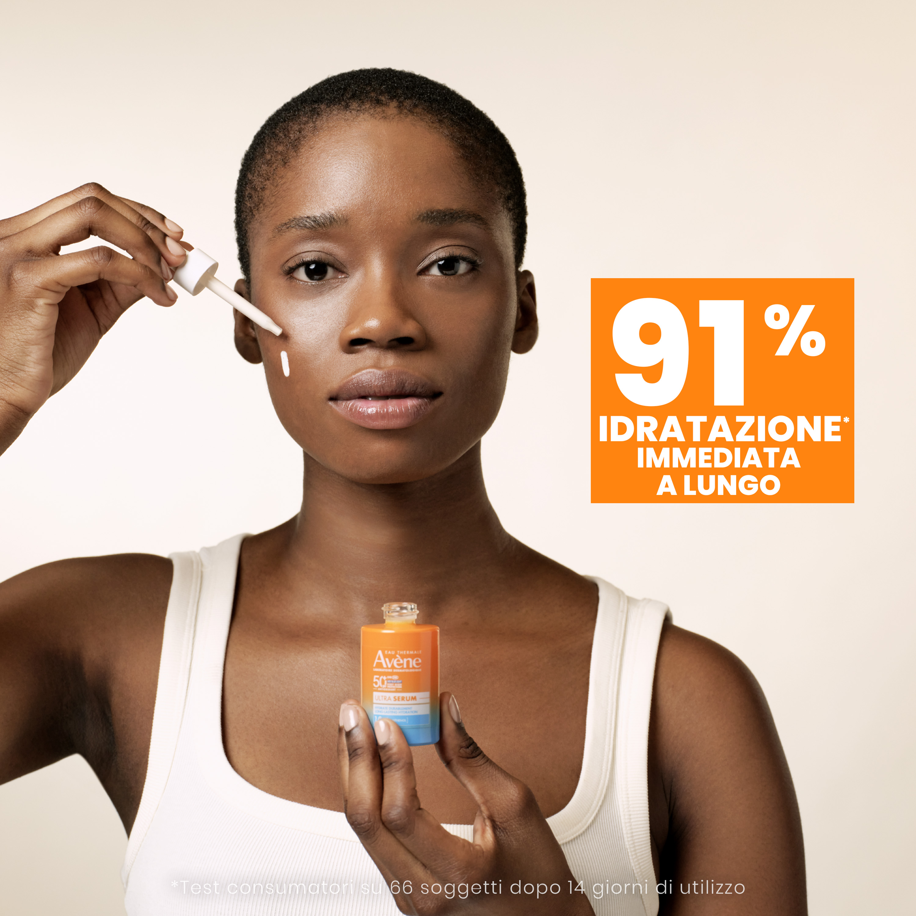 Avène - Eau Thermale Ultra Siero SPF50+ Idrata A Lungo - Protezione Solare Molto Alta Viso 30 ml