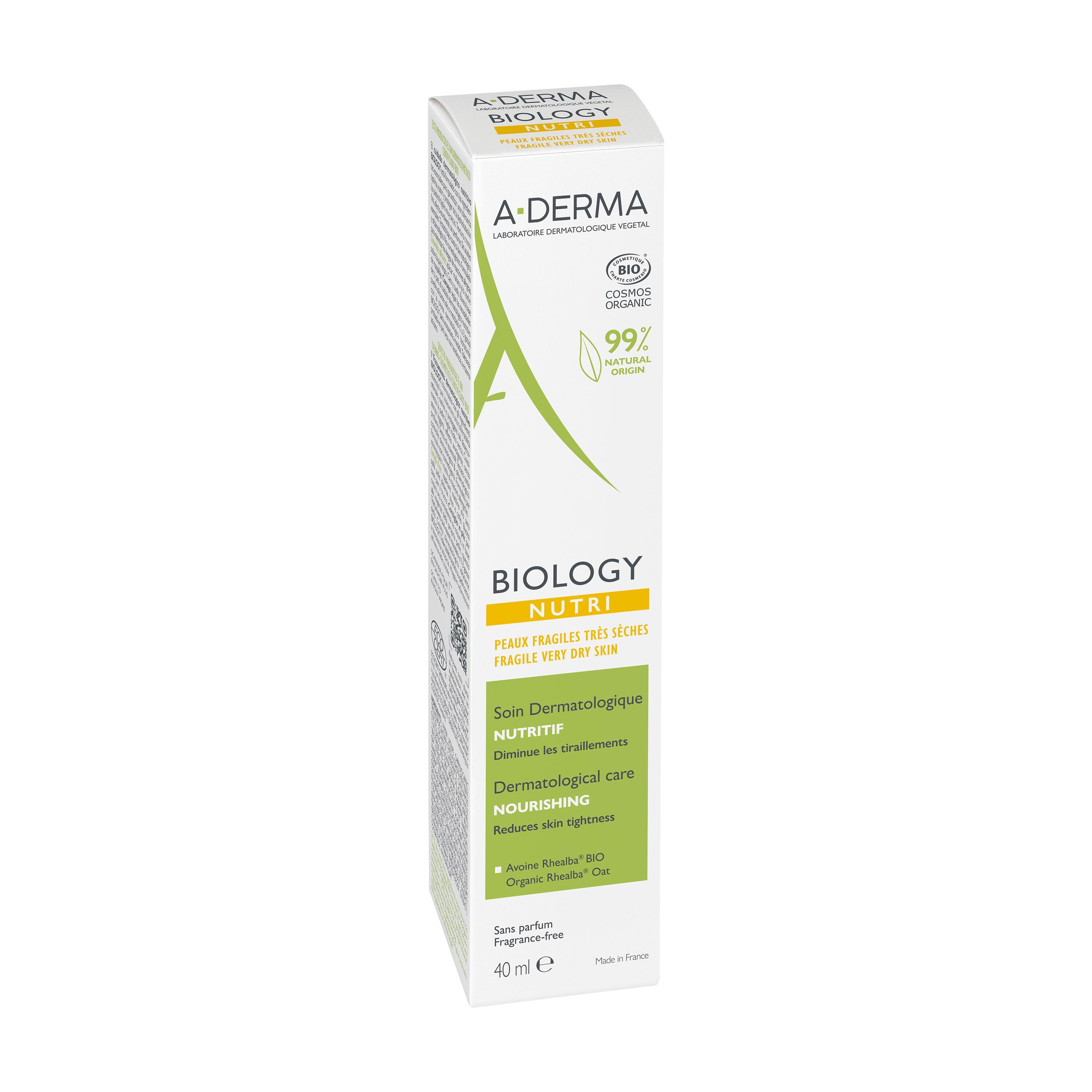 A-Derma Biology Nutri - Trattamento Dermatologico Nutritivo Per Pelle Molto Secca 40 ml