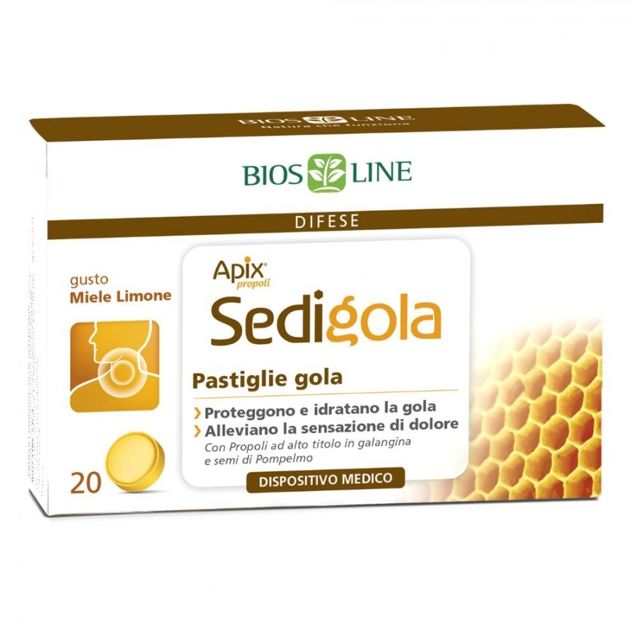 Sedigola Miele e Limone Lenitivo Gola 20 Pastiglie Sedigola Miele e Limone Lenitivo Gola 20 Pastiglie