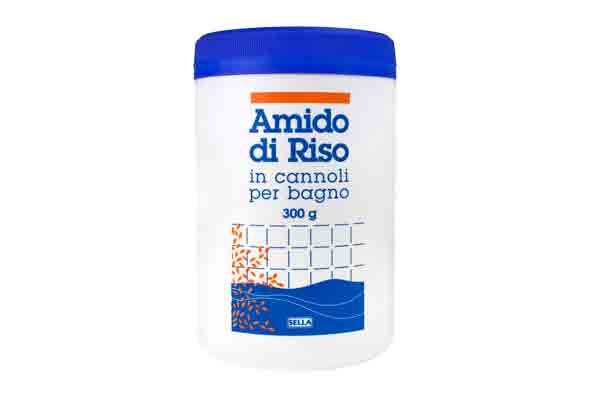Sella Amido Di Riso Per Bagno Emolliente Idratante Barattolo 300 g Sella Amido Di Riso Per Bagno Emolliente Idratante Barattolo 300 g