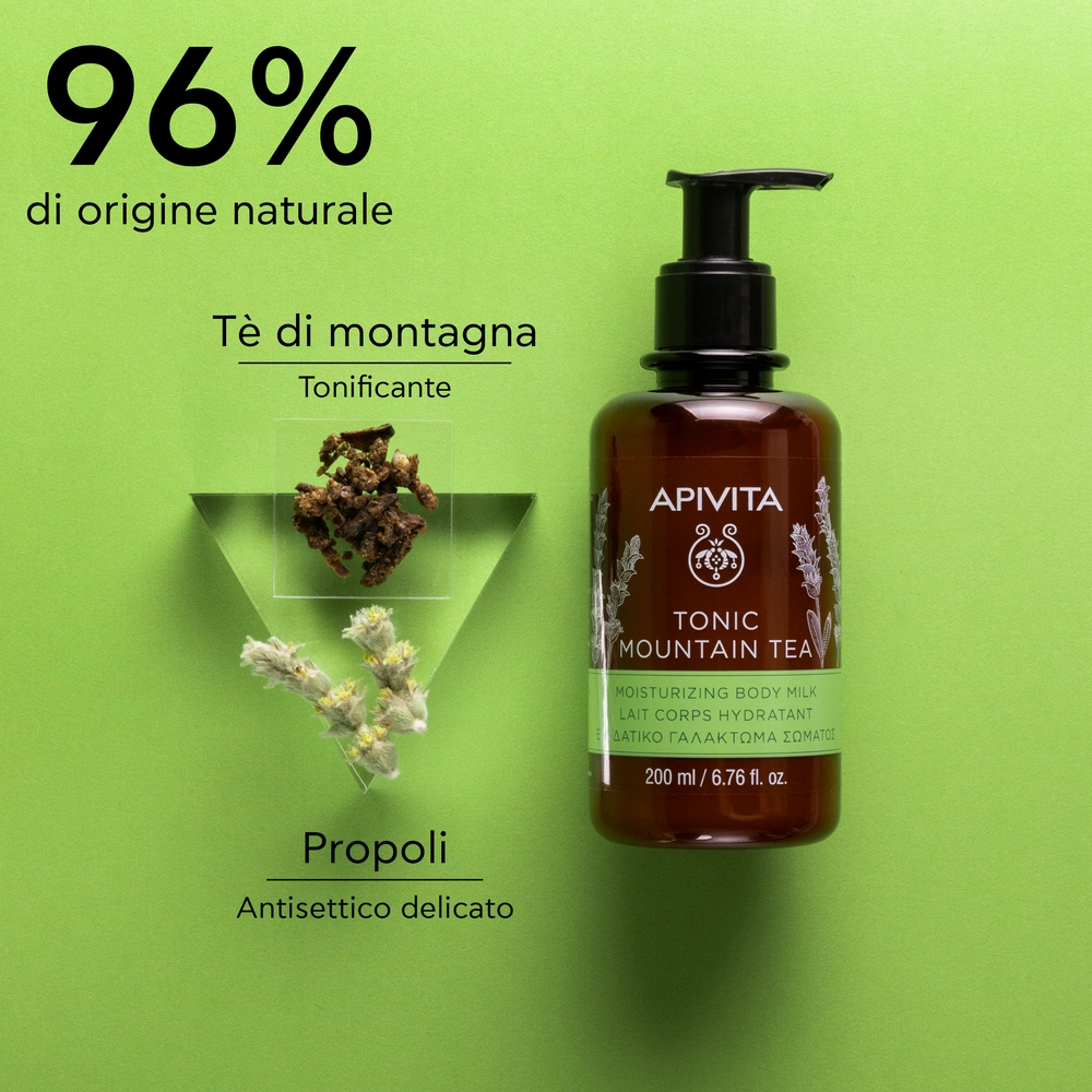 Apivita Latte Corpo Idratante Tonic Mountai Tea al Tè di Montagna 200ml Apivita Latte Corpo Idratante Tonic Mountai Tea al Tè di Montagna 200ml